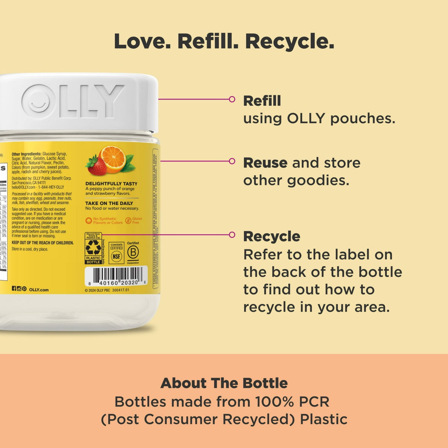 Image showing text about a Daily wellness supplement product for kids