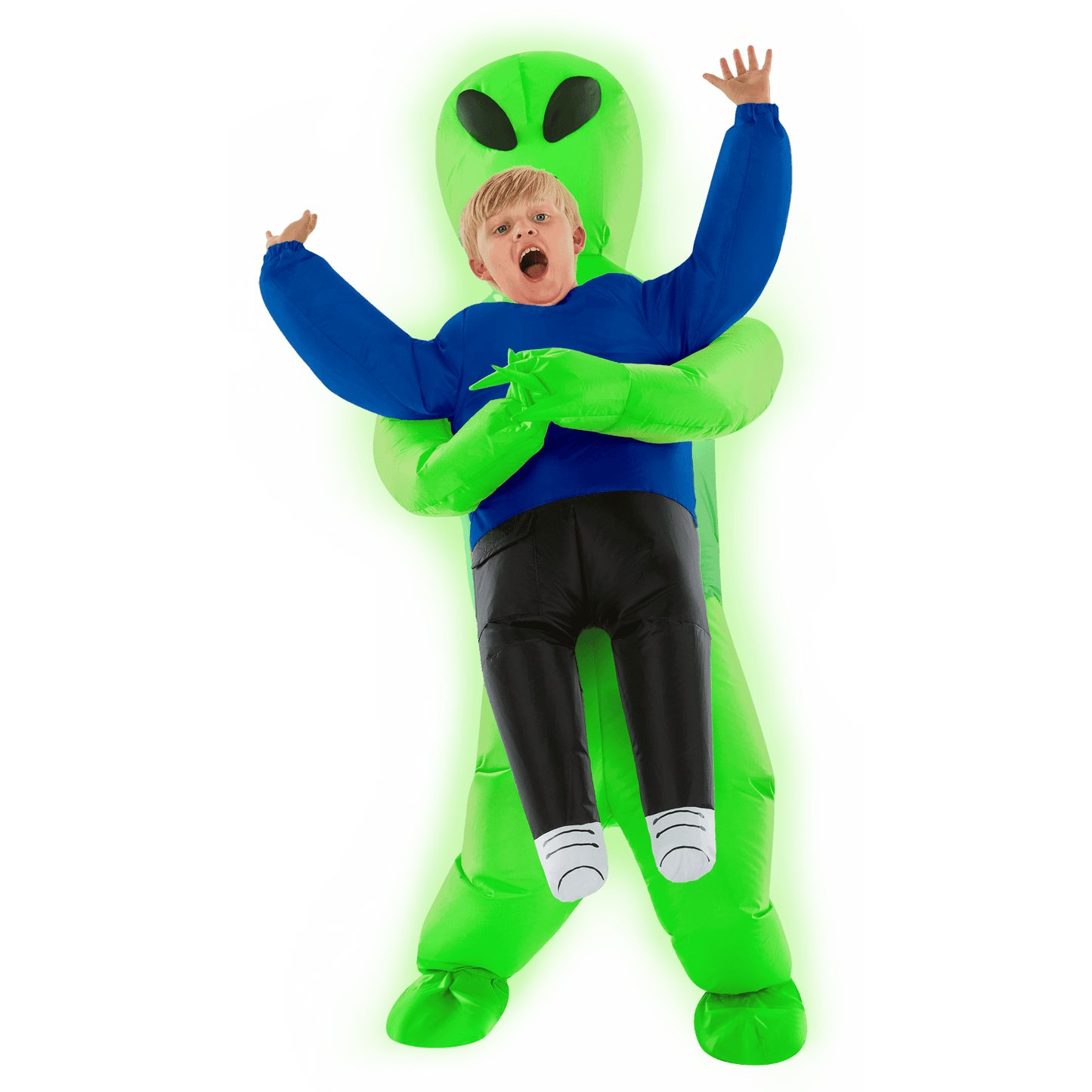 Light Up Alien Pick Me Up Inflatable Halloween Costume for Kids, Youth One Size, from Morph Costumes