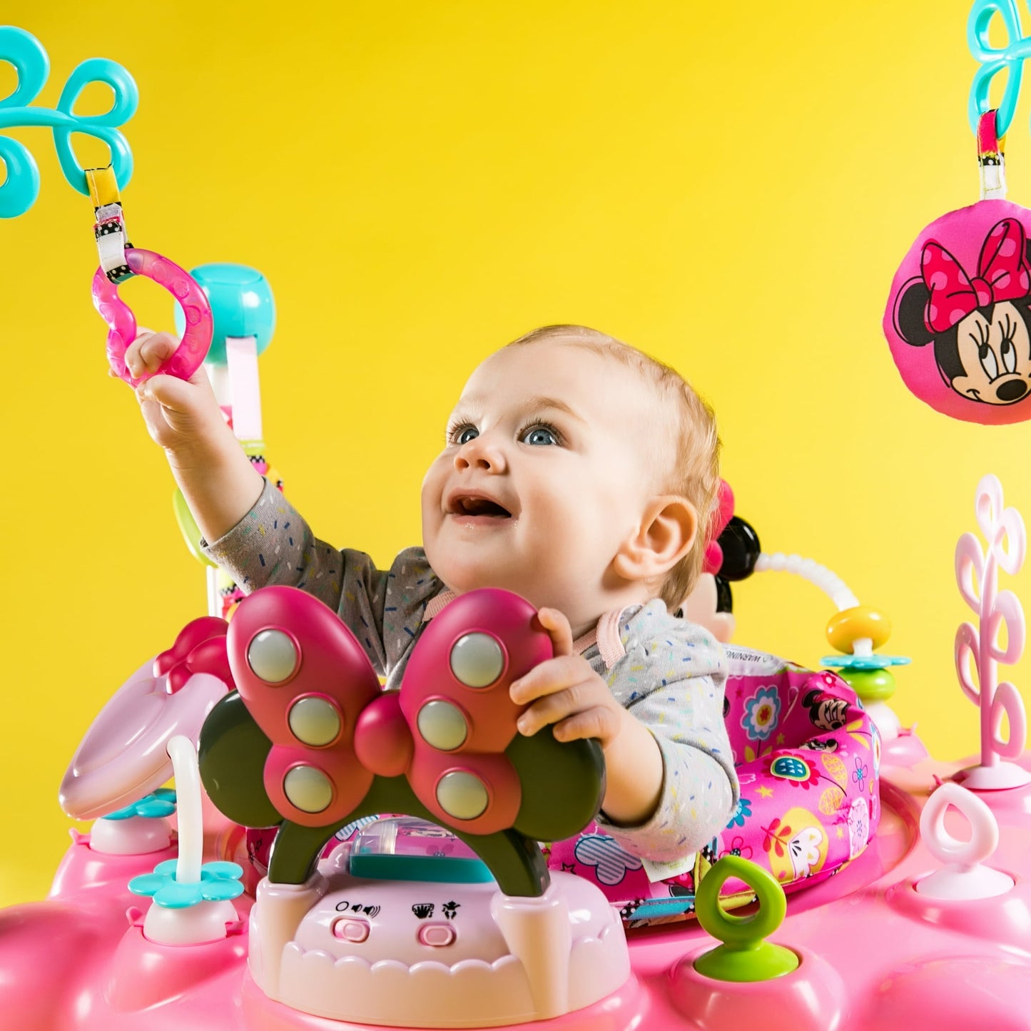 Image displaying a Baby activity jumper with a baby inside