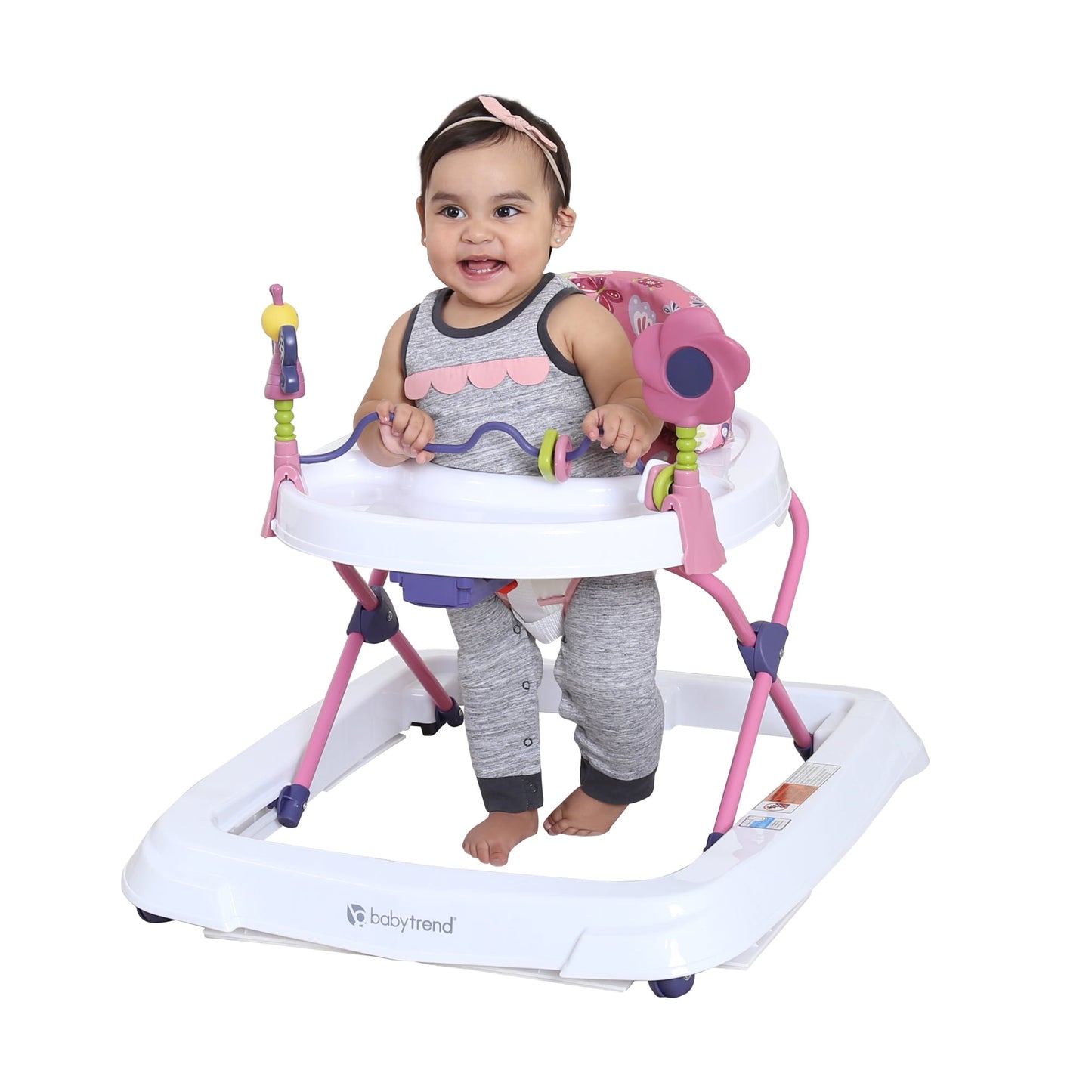 Image displaying a baby in a baby activity walker