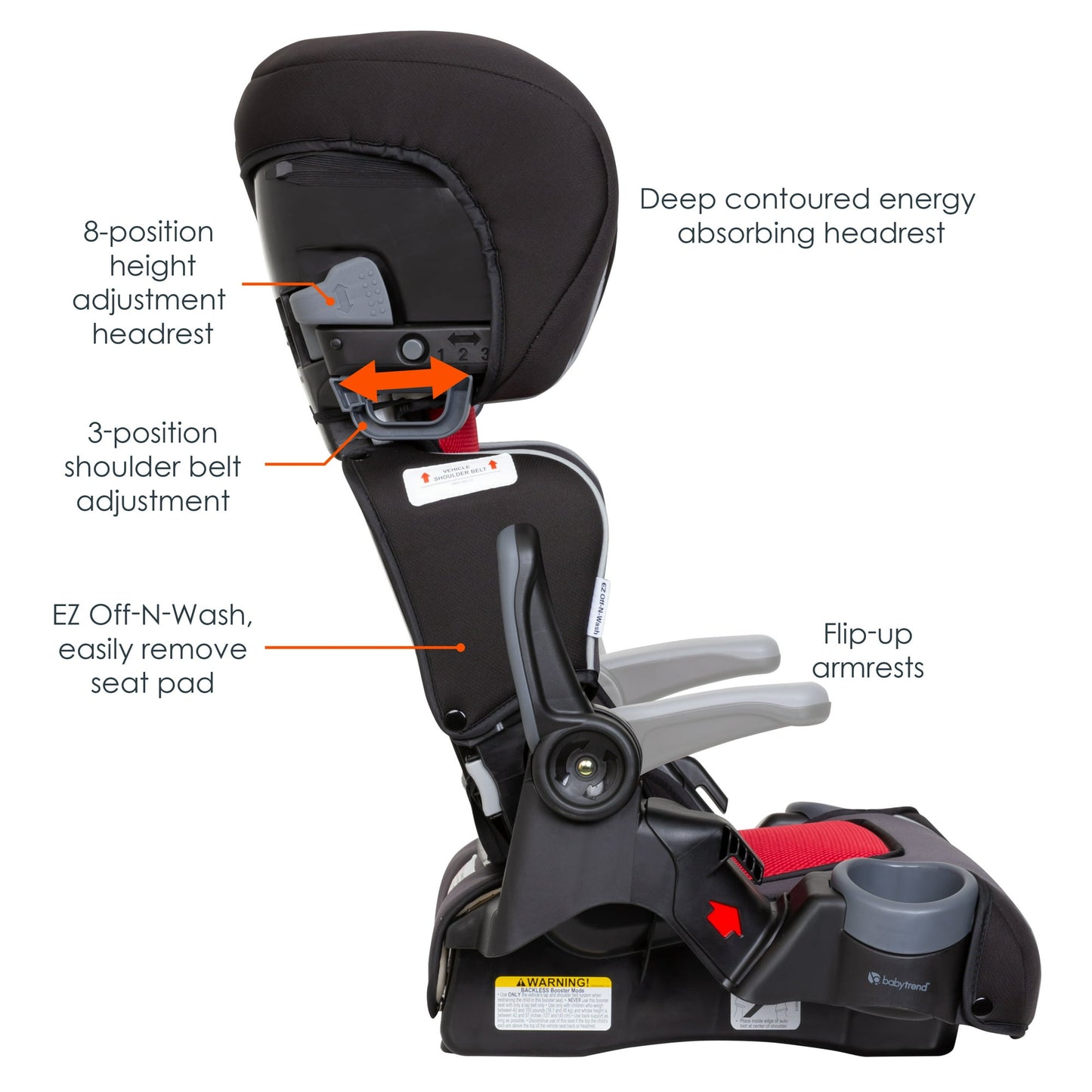 Baby Trend PROtect Folding High Back Booster Car Seat
