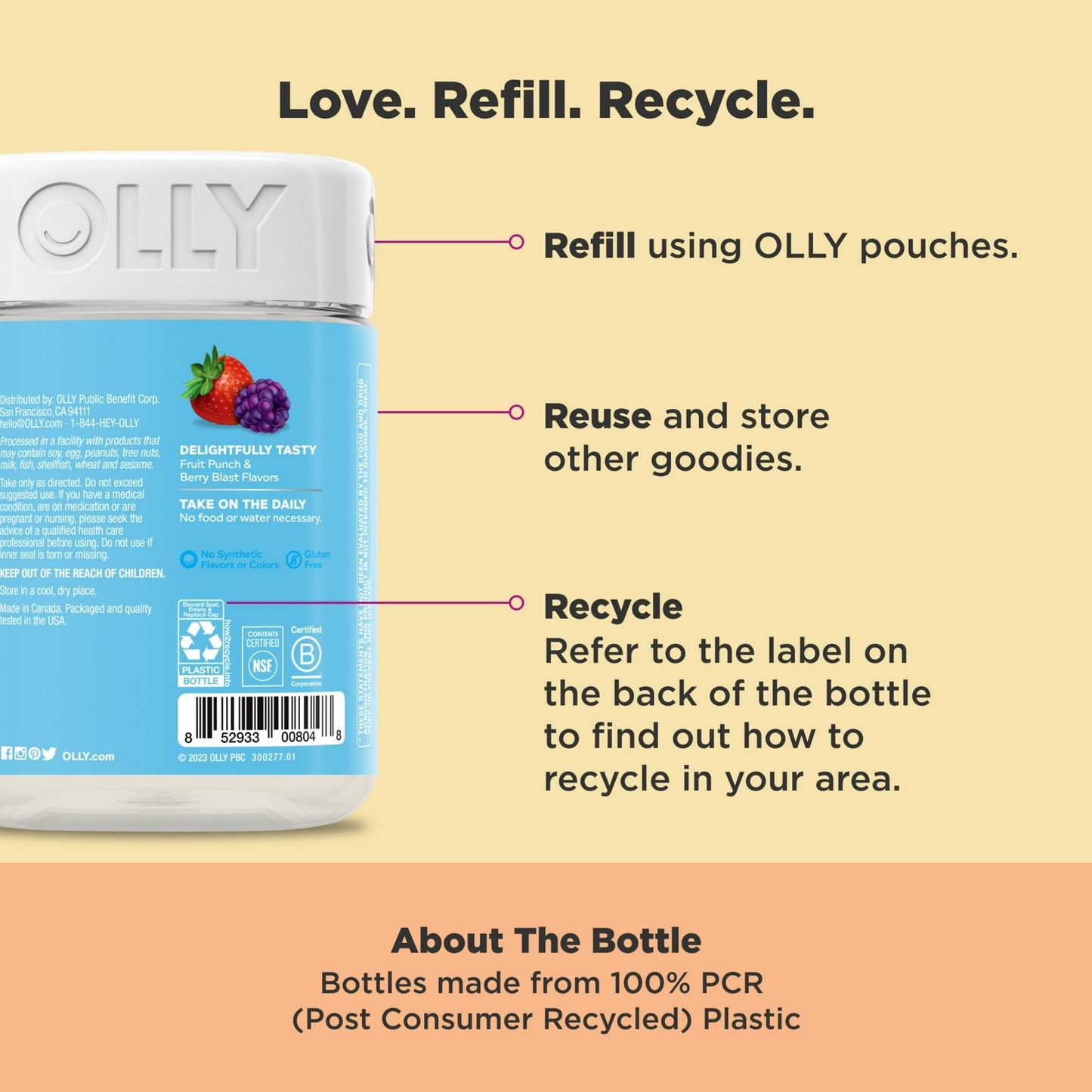 Image showing text about a Daily wellness supplement product for kids
