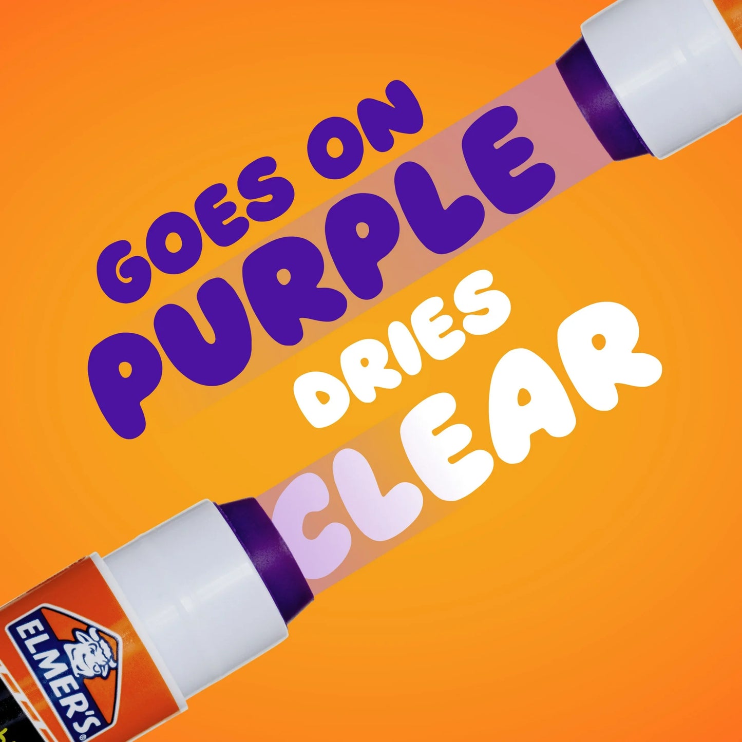 Elmer's Disappearing Purple School Glue Sticks, Washable, Write-On Labels, 30 Count