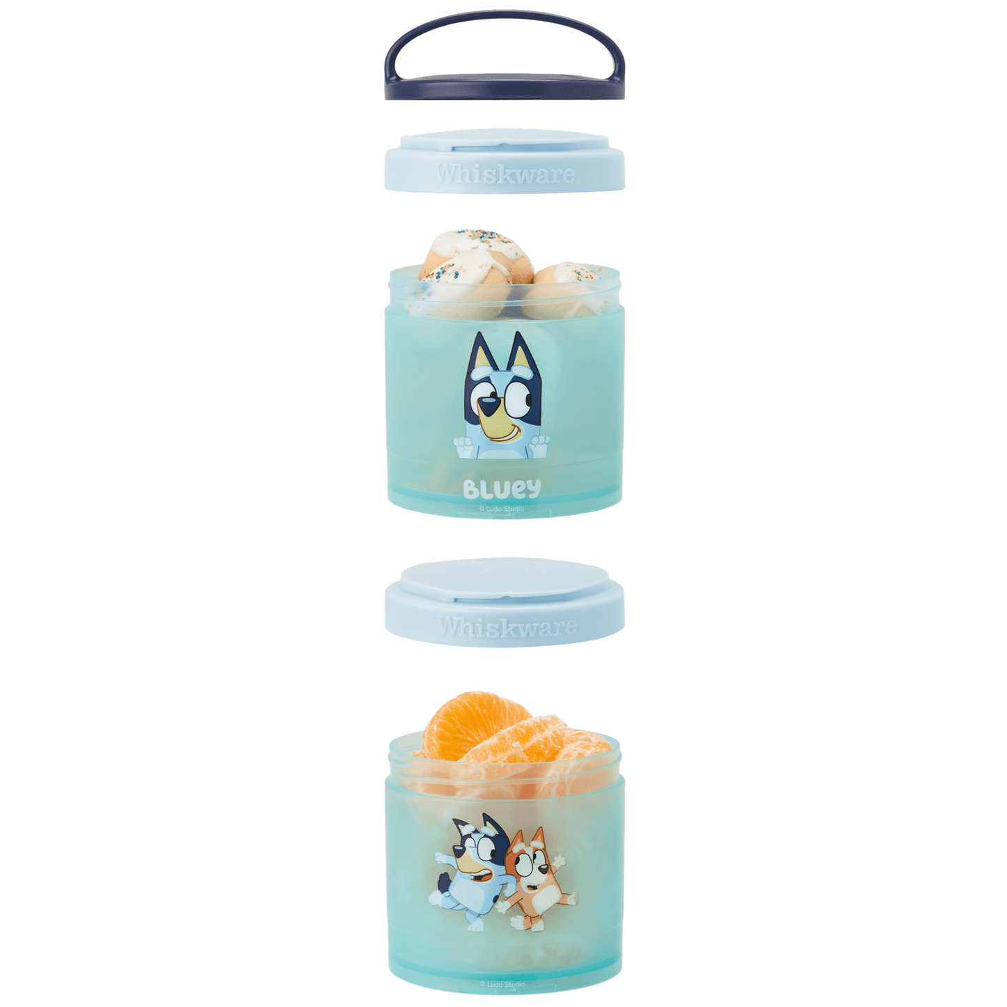 Whiskware Snack Container 2-Jar Bluey Blue