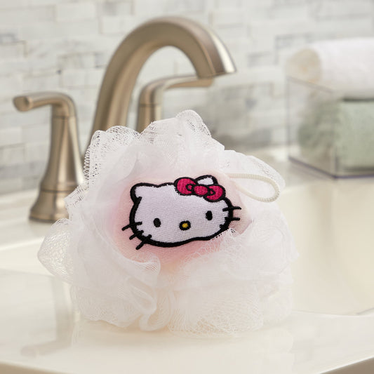 Hello Kitty Kids Bath Loofah Pouf, Pink
