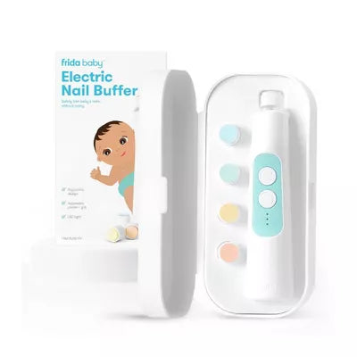 electric nail buffer with packaging on a white background