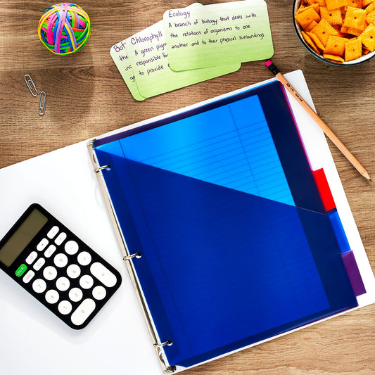 Pen+Gear 0.5" Durable Poly Binder, 3-Ring, White, 11" x 11.75"