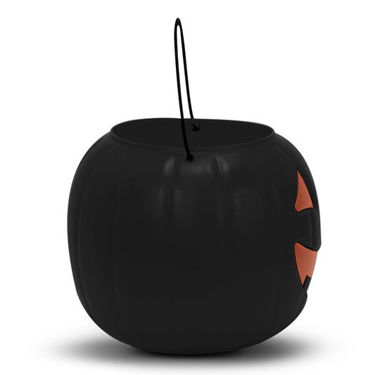 Black and Orange 8.5 Inch Halloween Pumpkin Treat Pail By Way To Celebrate