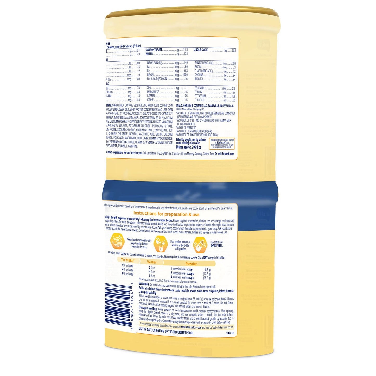 Baby milk formula packaging image showing nutritional information and branding – designed for infant nutrition and healthy growth.