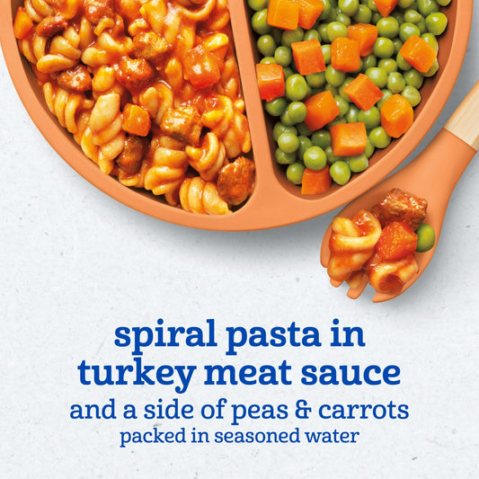 Gerber Toddler Baby Food, Spiral Pasta in Turkey Meat Sauce with Green & Yellow Beans, 6.67 oz Tray