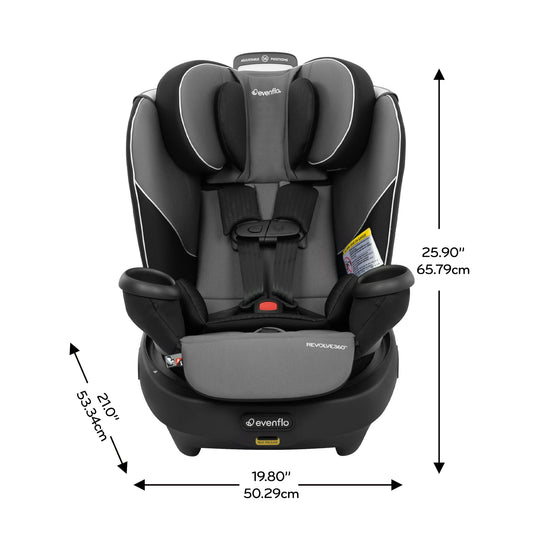 Evenflo Revolve360 Rotational All-In-One Convertible Car Seat, Amherst Gray
