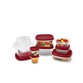 Rubbermaid EasyFindLids 24 Piece Food Storage Containers Variety Set, Red