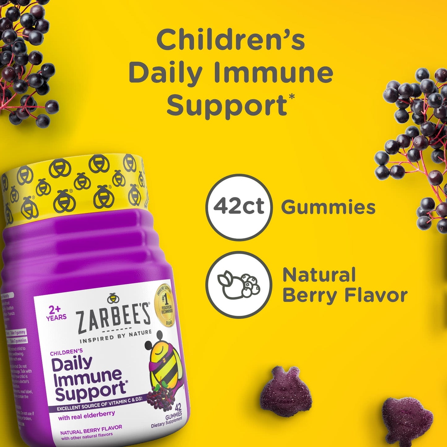 Image showing text about a Daily wellness supplement product for kids