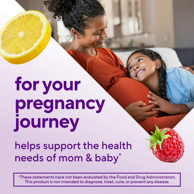 vitafusion PreNatal Gummy Vitamins, Raspberry Lemonade Flavored, Pregnancy Vitamins for Women, 90 Ct
