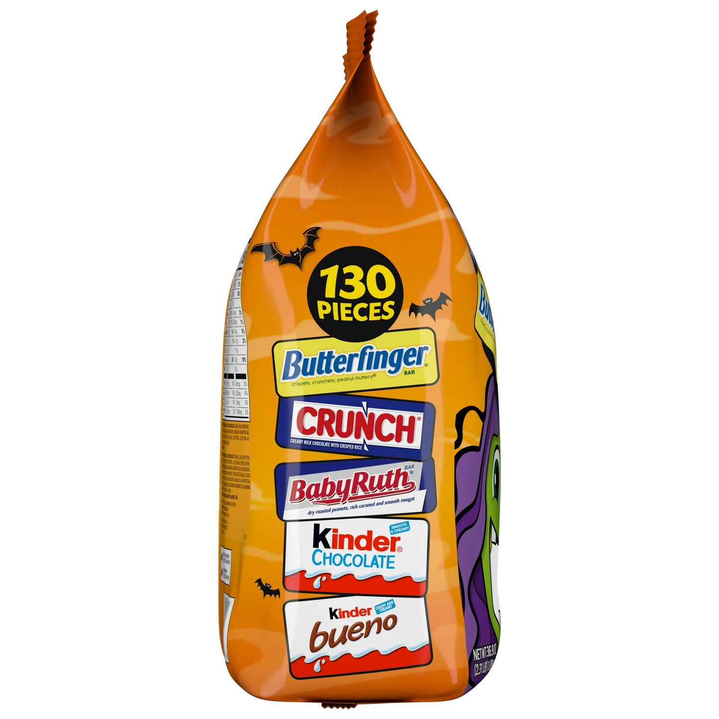 FMC Mixed (Butterfinger, Crunch, Baby Ruth, Kinder Bueno, Kinder Chocolate) 130 Count Halloween 36.9oz