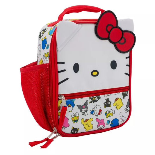 lunch bag with red accents on a white background