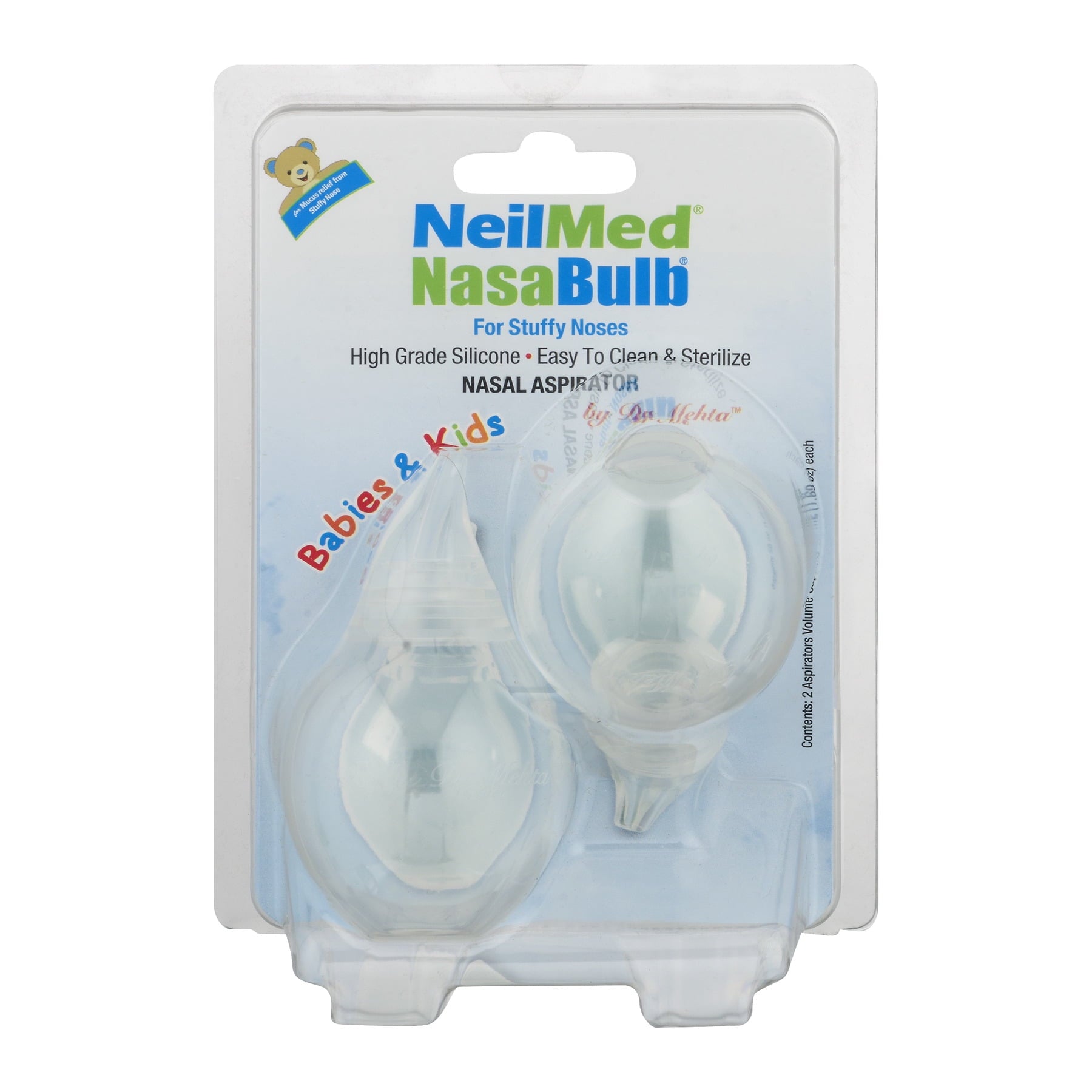 nasal aspirator packaging for babies and kids on a white background