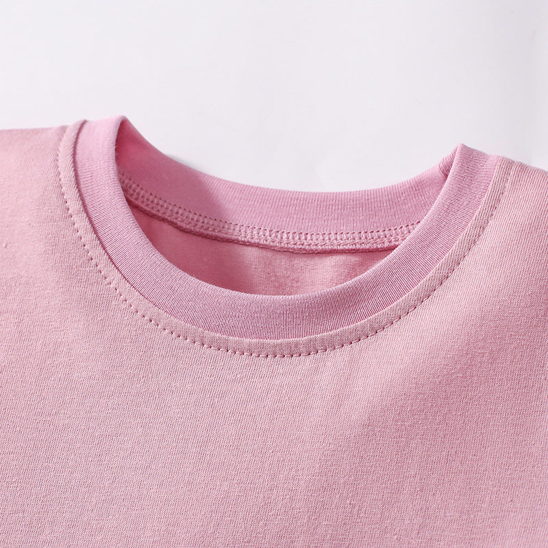 Summer Arrival Animals Cartoon Pattern Short Sleeves Floral Dress for Stylish Girls-1