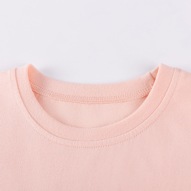 Autumn Arrival Cartoon Animals Pattern Long Sleeves Crew Neck Dress for Stylish Girls-2