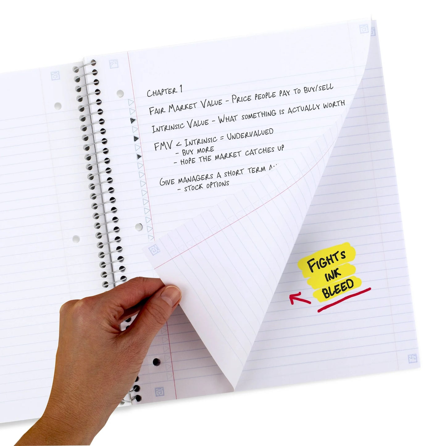 Five Star Modern Lines 1 Subject College Ruled Notebook Plus Study App, 8.5" x 11", Weave, Poly, Spiral, 80 Sheets