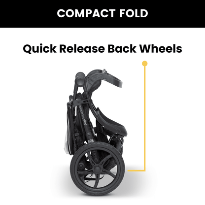 Jogging stroller – rugged all-terrain stroller for babies and toddlers, ideal for outdoor runs, walks, and active family outings