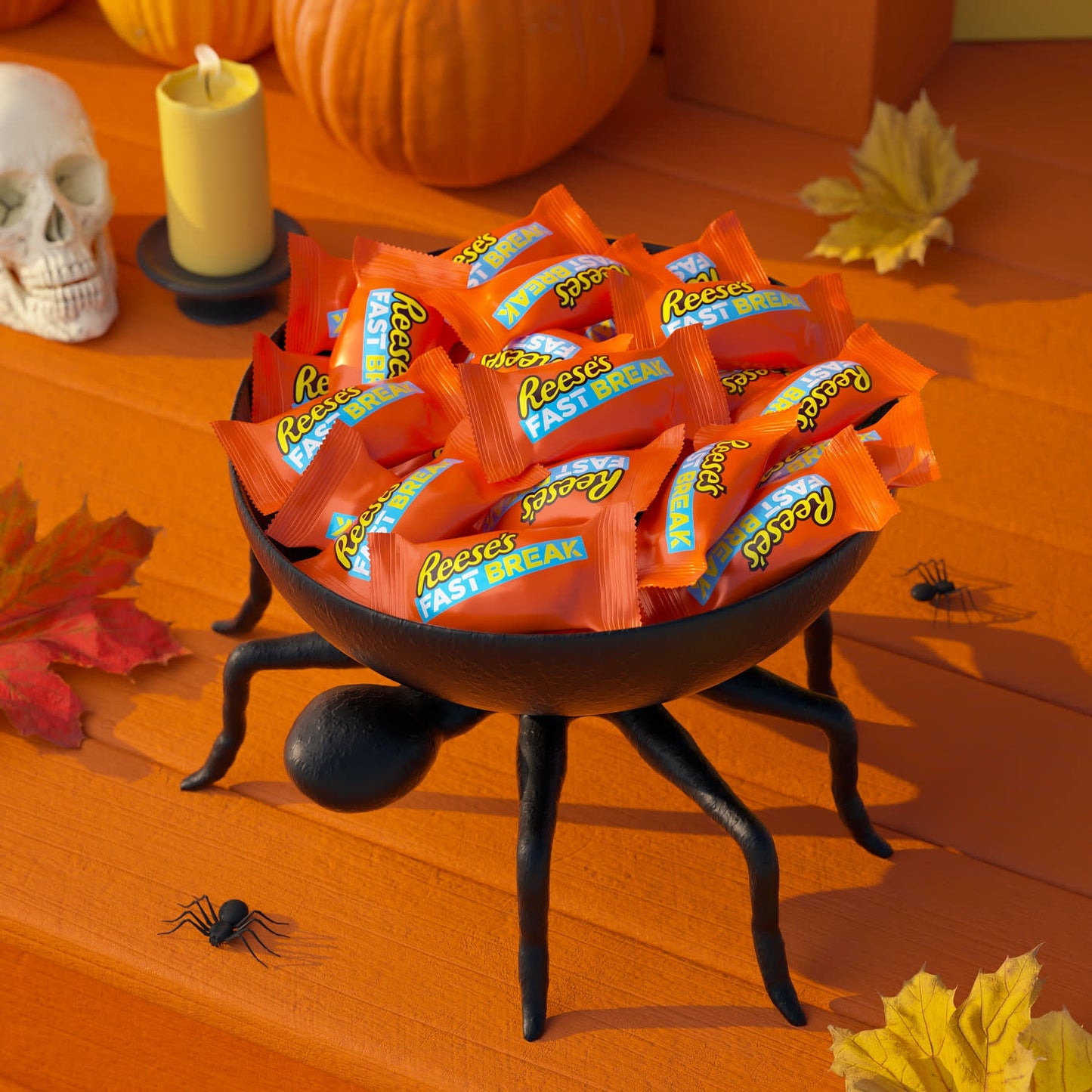 Reese's Fast Break Milk Chocolate, Peanut Butter and Nougat Snack Size Halloween Candy, Bag 10.1 oz