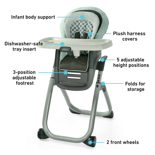Graco DuoDiner DLX 6-in-1 Convertible Highchair, Kenton, 25 lbs