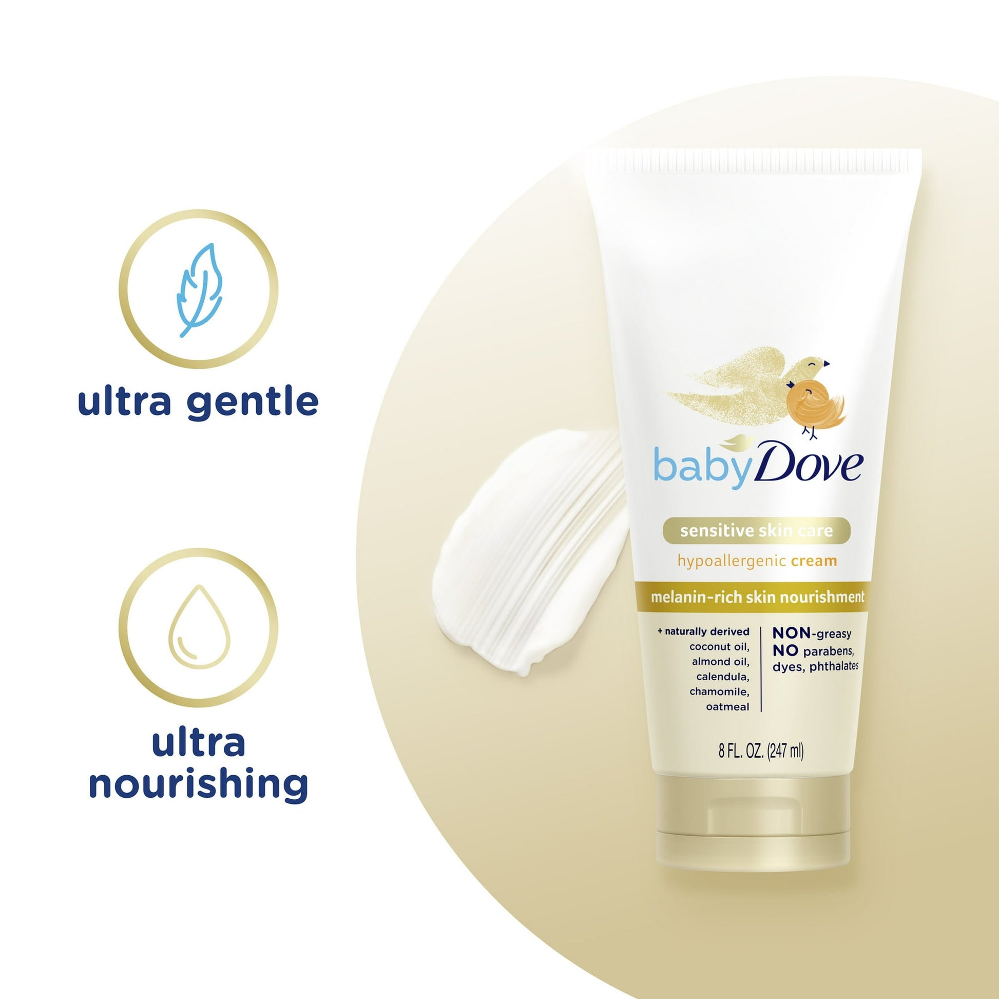 Image showing text about ingredients and details of a Baby gift set