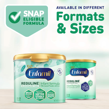 Enfamil Reguline Powder Baby Formula, Promotes Soft Stools, 19.5 oz