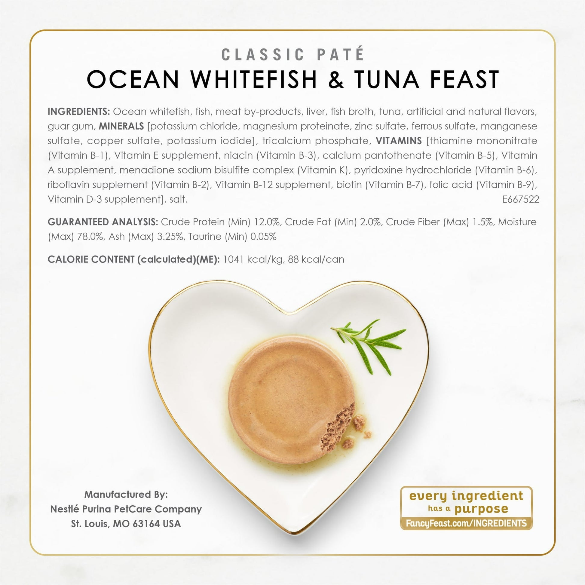 Image displaying text about the details of a Wet cat food