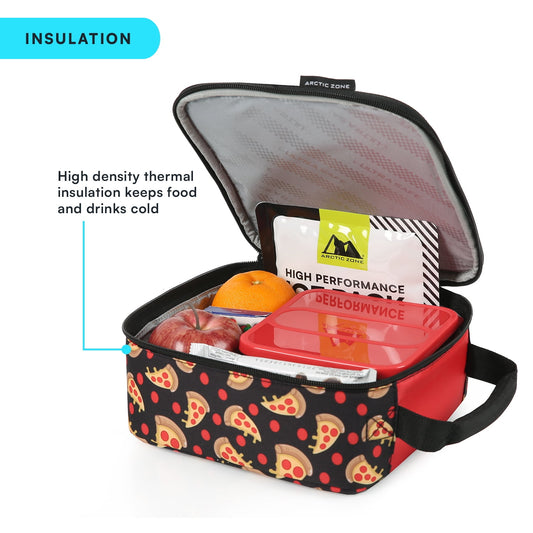 Insulated lunch bag displayed on a white background.