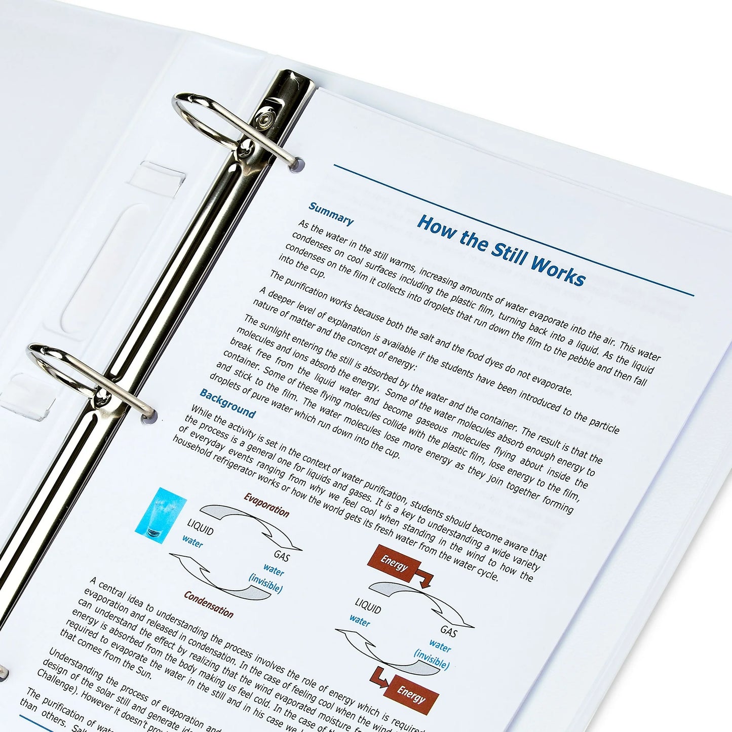 Pen+Gear Heavy Duty View 3" D-Ring Binder, White
