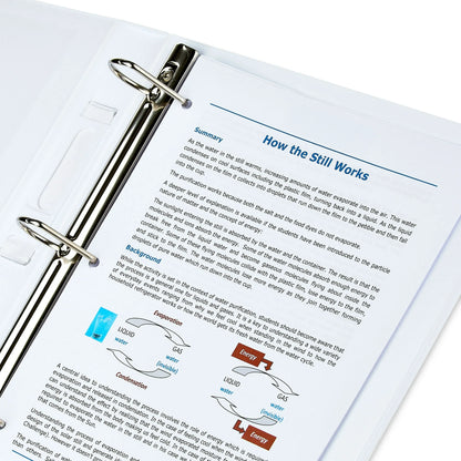 Pen+Gear Heavy Duty View 3" D-Ring Binder, White