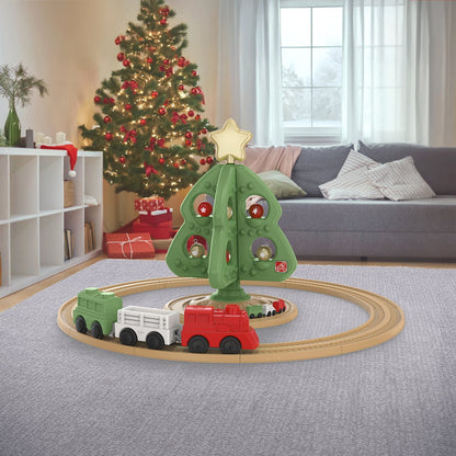Festive Christmas holiday tree playset featuring a cheerful seasonal design, perfect for winter celebrations, imaginative play, and adding decorative charm to any home