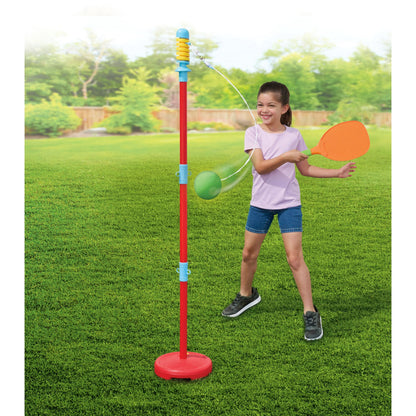 Colorful kids outdoor play equipment for active backyard fun and physical play for toddlers and young children.