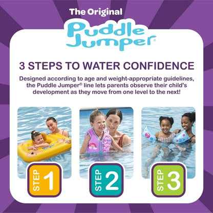 Puddle Jumper WonderSplash Inflatable Armband Swim Training Floaties, 40-132lbs (18-60kg) Weight Capacity