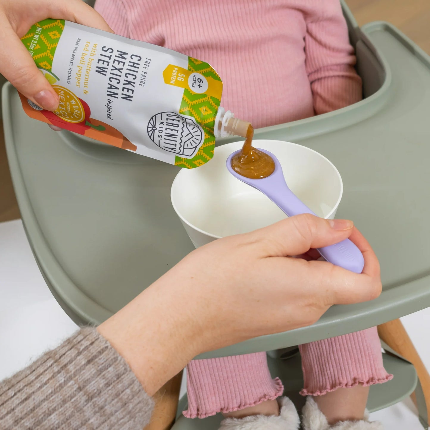 Serenity Kids Free Range Chicken Mexican Inspired Stew Stage 2 Baby Food, 3.5oz Pouch - 1 Count