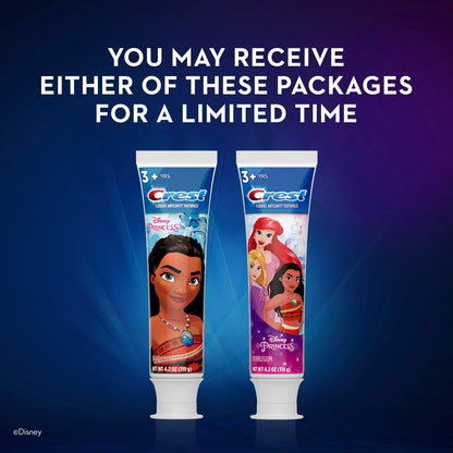 Crest Kids Toothpaste with Fluoride, Disney Princesses, Bubblegum Flavor, 4.2 oz