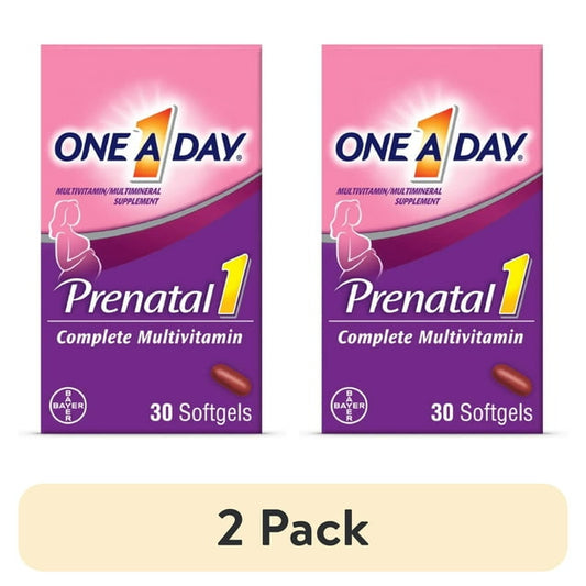 (2 pack) One A Day Women's Prenatal Multivitamin with Folic Acid, DHA and Iron, 30 Ct