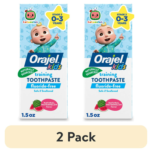 Orajel Kids CoComelon Training Toothpaste Fluoride-Free, Natural Watermelon Flavor, 1.5 oz