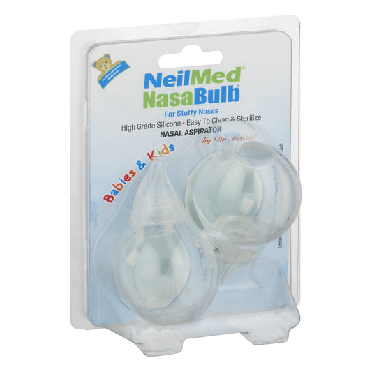 NeilMed Nasabulb Aspirator with Clear Design, for Small Noses, Babies and Kids, 2 Count