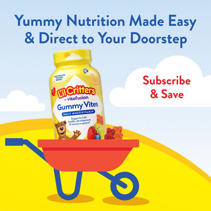 Image showing text about a Daily wellness supplement product for kids