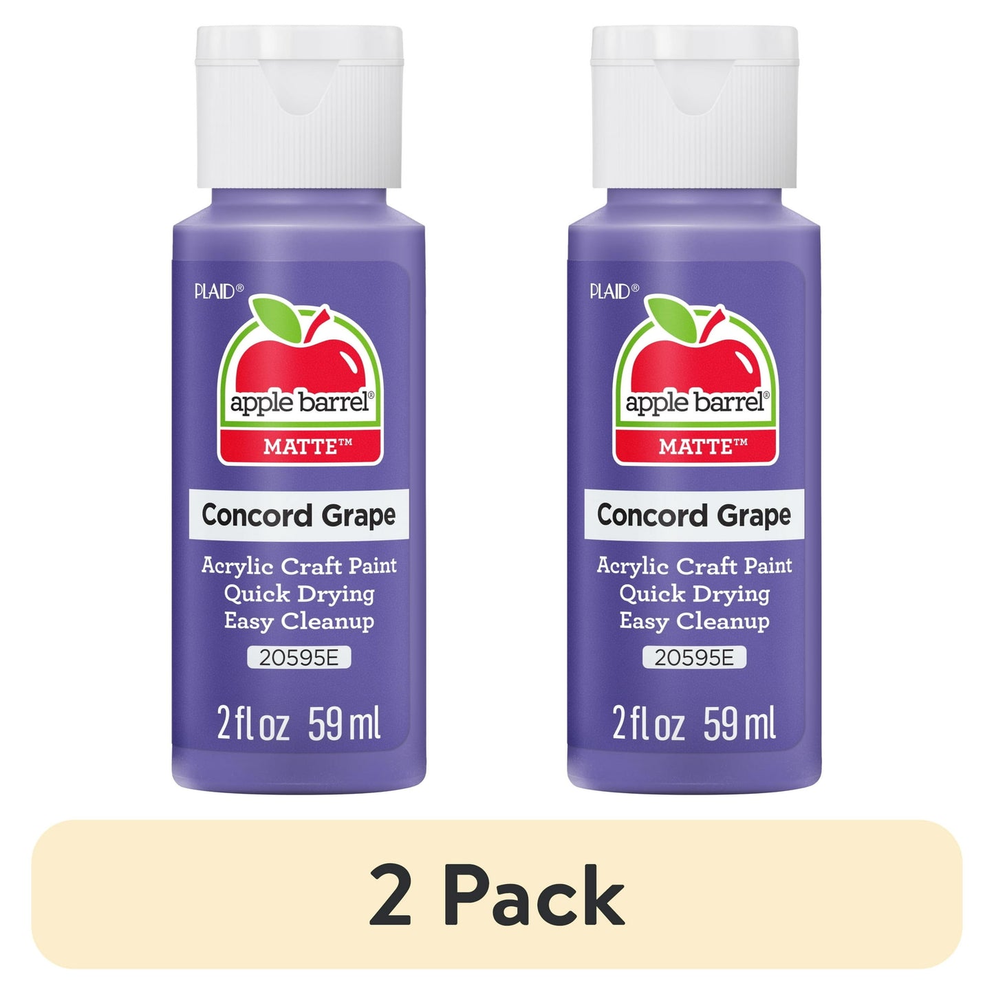 2 pack Acrylic craft paint with matte finish – great for arts, crafts, and DIY projects