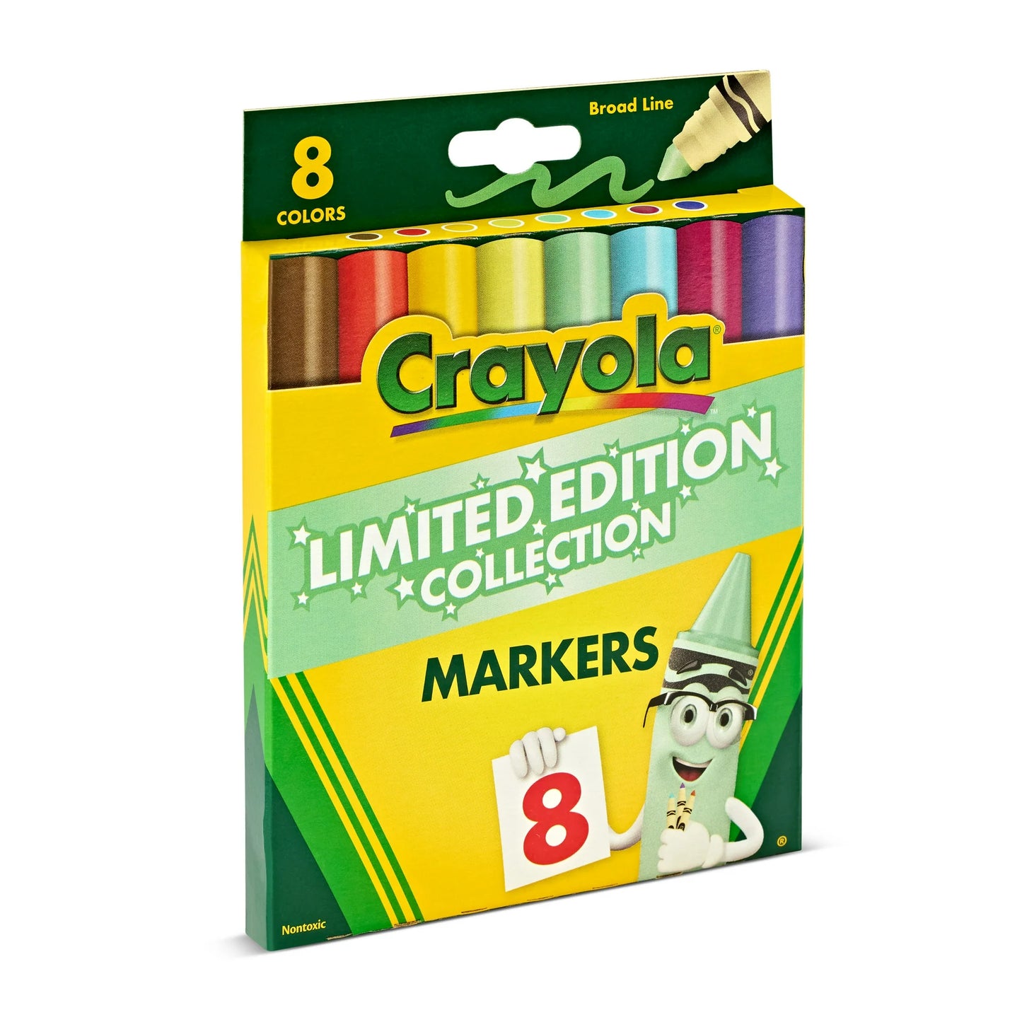Crayola Limited Edition Colors Broad Line Markers, 8 Ct, Coloring & School Supplies, Classroom Essentials, Gifts, 3+