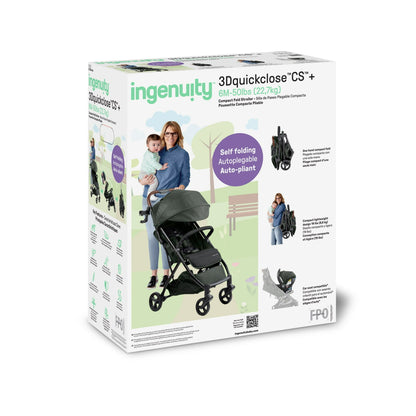 Image displaying a baby stroller with text about it's details