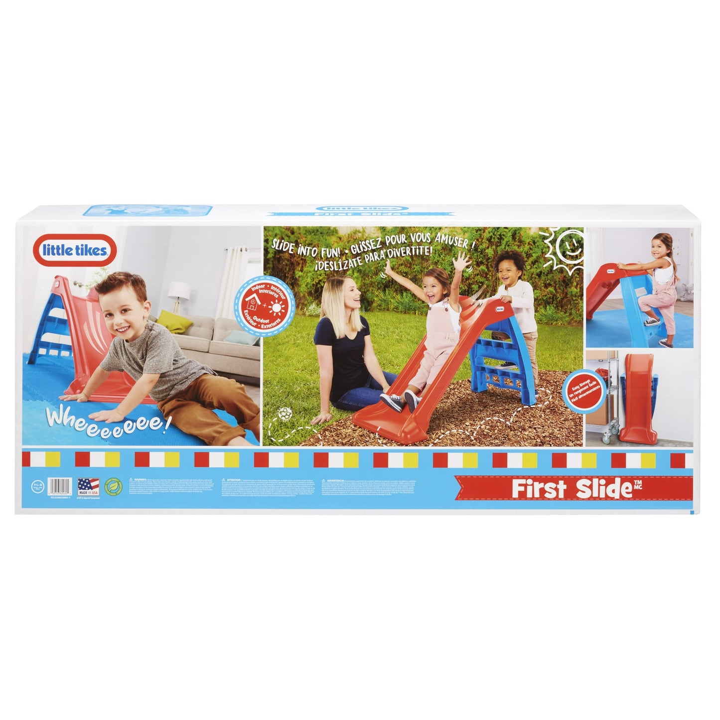 Colorful kids outdoor play equipment for active backyard fun and physical play for toddlers and young children.