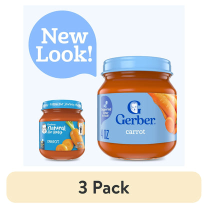 Gerber 1st Foods Natural for Baby Baby Food, Carrot, 4 oz Jar