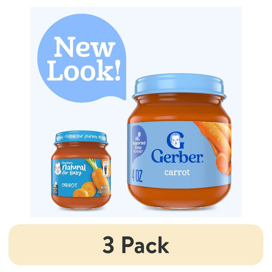 Gerber 1st Foods Natural for Baby Baby Food, Carrot, 4 oz Jar