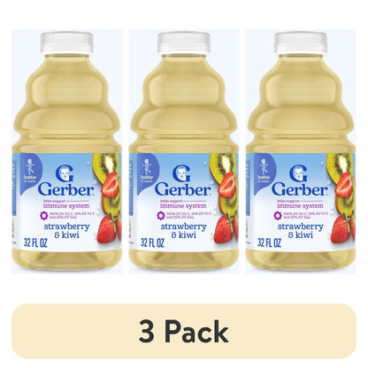 Gerber Fruit Splashers Toddler Juice Strawberry Kiwi, 32 fl oz Bottle