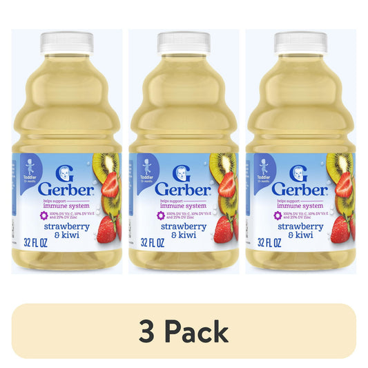 Gerber Fruit Splashers Toddler Juice Strawberry Kiwi, 32 fl oz Bottle